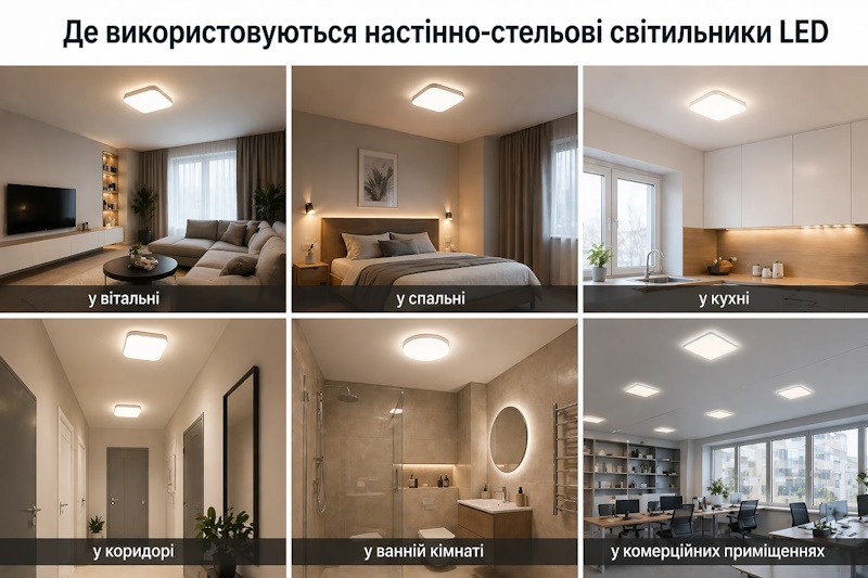 Настінно-стельові світильники LED — універсальне рішення для сучасного освітлення та дизайну